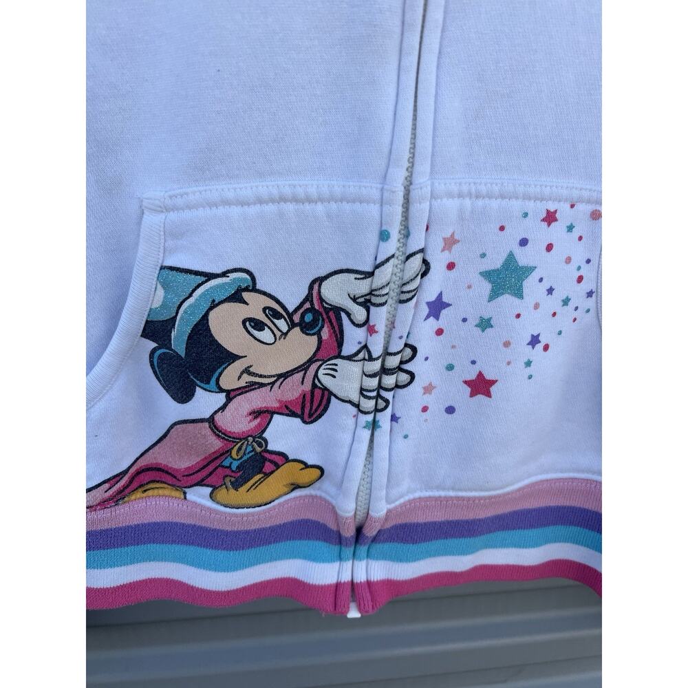 Disney Parks Jacket Woman’s XS  Disney Parks Mickey White Hoodie 2013 Full Zip - Picture 4 of 13